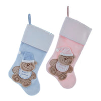Baby's 1st Faux Fur Bear With Fleece Cuff Stockings