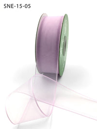 1.5 Inch Soft Sheer Ribbon with Thin Solid Edge – SNE-15-05 Lavender
