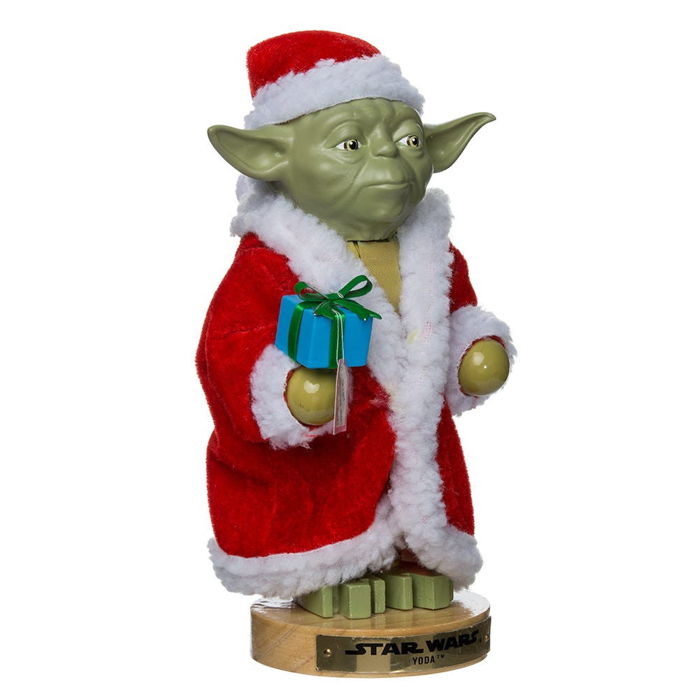 9" Star Wars™ Yoda In Santa Robe Nutcracker
