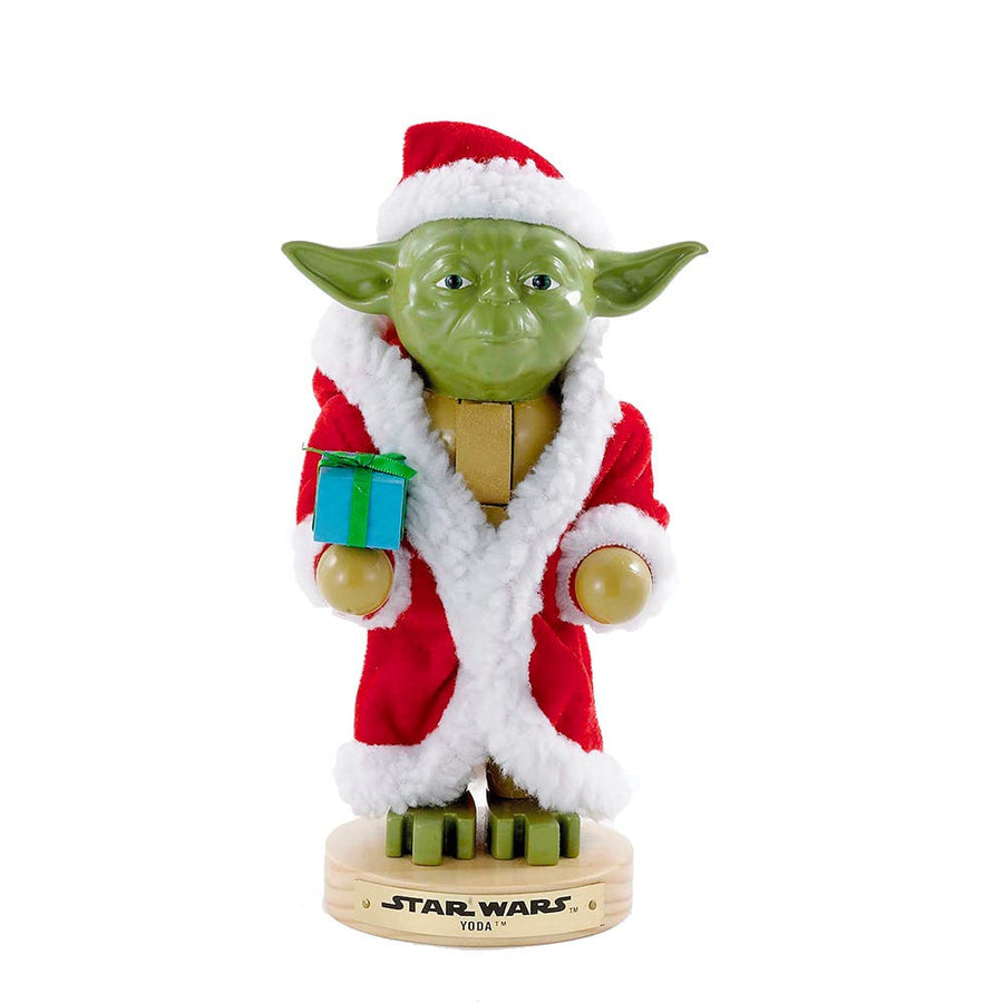 9" Star Wars™ Yoda In Santa Robe Nutcracker