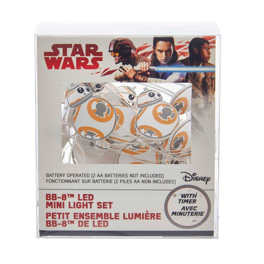 9' Battery Operated 20L Star Wars™ BB-8 Fairy LED Light Set In PDQ