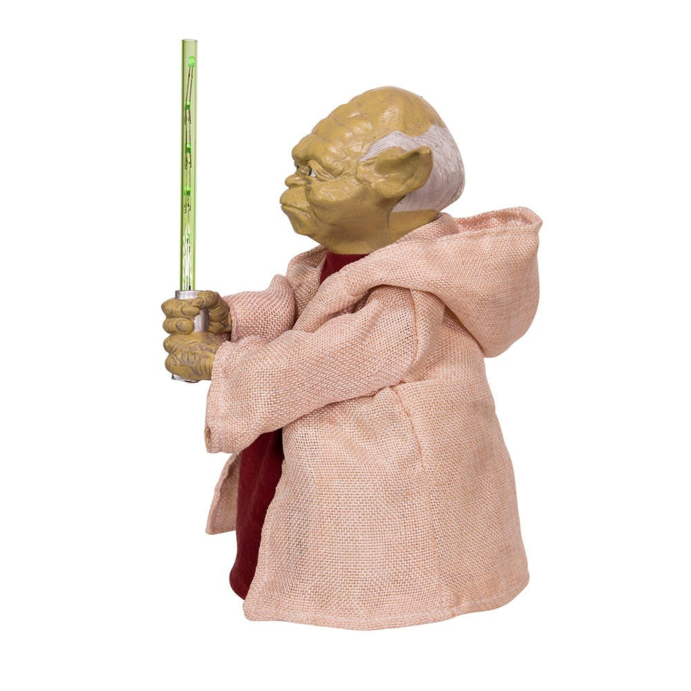 12" Battery-Operated Star Wars™ Yoda With Lightsaber LED Treetop