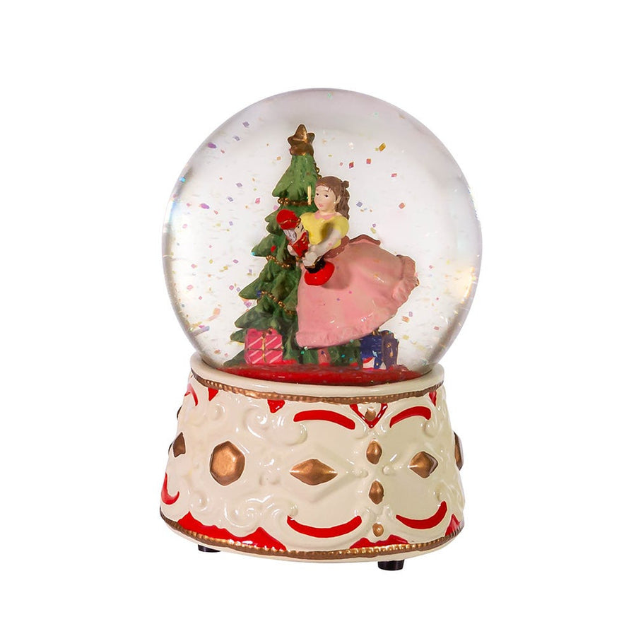 5.5" Clara With Nutcracker Musical Water Globe