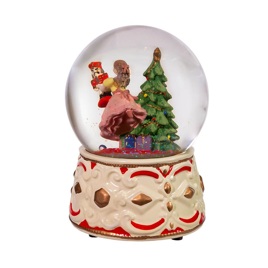 5.5" Clara With Nutcracker Musical Water Globe