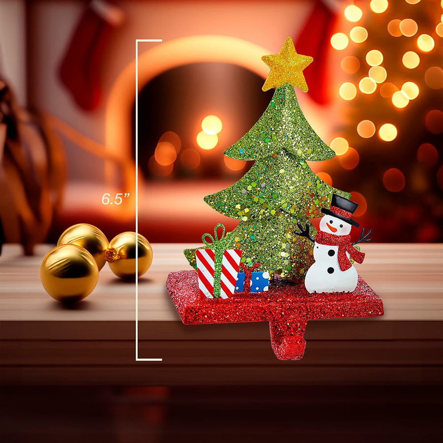 Christmas Tree Glitter Base Stocking Hanger