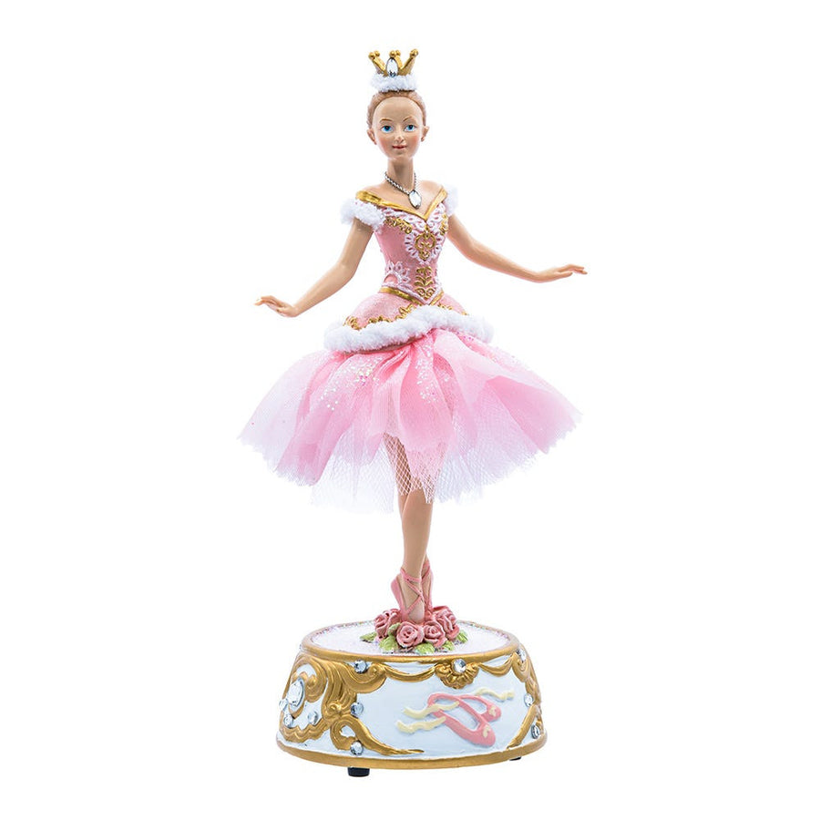Pink Ballerina Figure With Musical Base Table Piece
