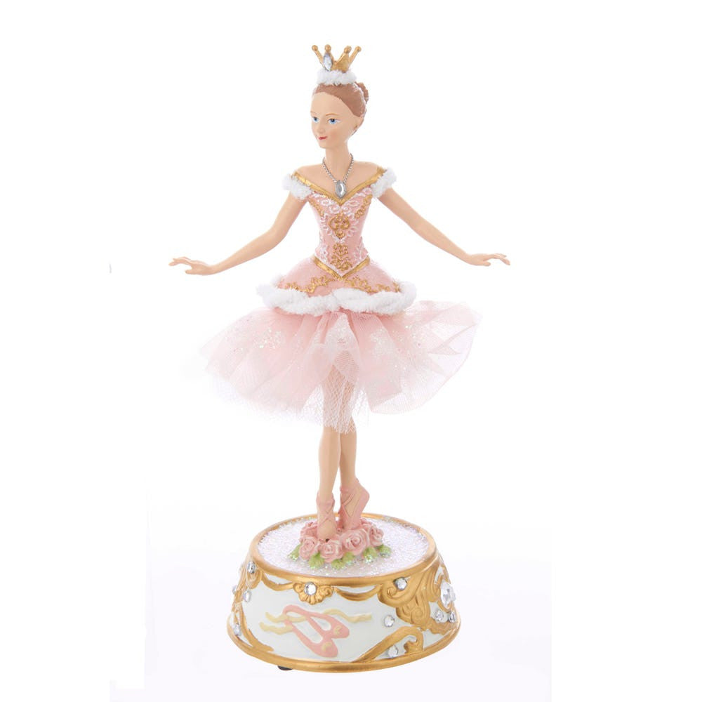 Pink Ballerina Figure With Musical Base Table Piece
