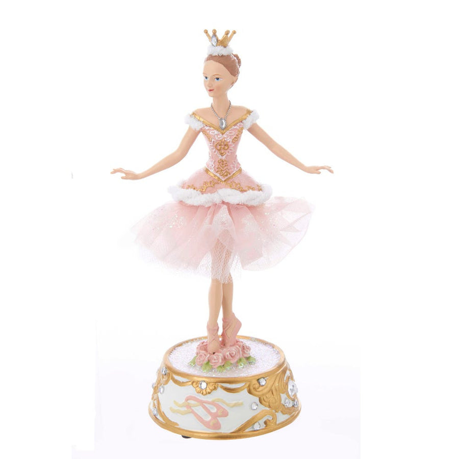 Pink Ballerina Figure With Musical Base Table Piece