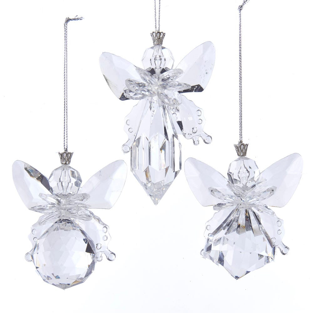 Clear Angel Ornaments