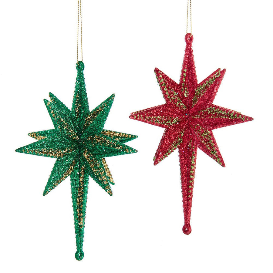 Red and Green 3D Star Ornaments