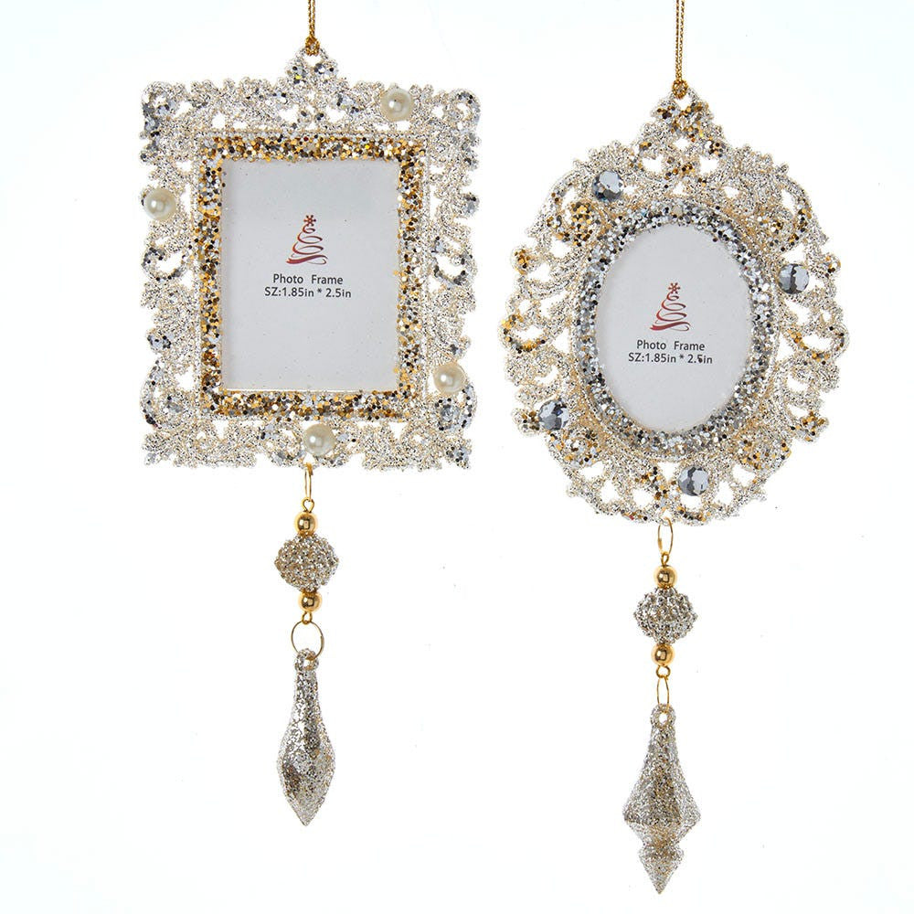 Light Gold and Silver Picture Frame Ornaments