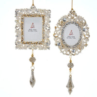 Light Gold and Silver Picture Frame Ornaments