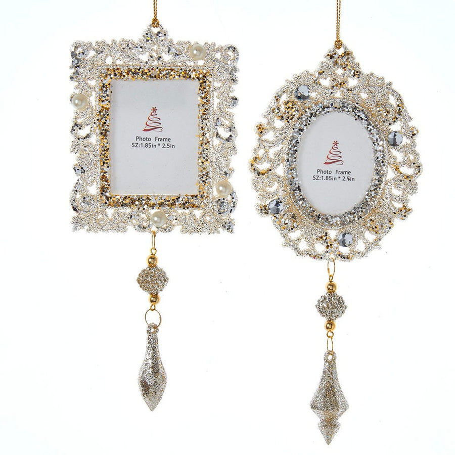 Light Gold and Silver Picture Frame Ornaments