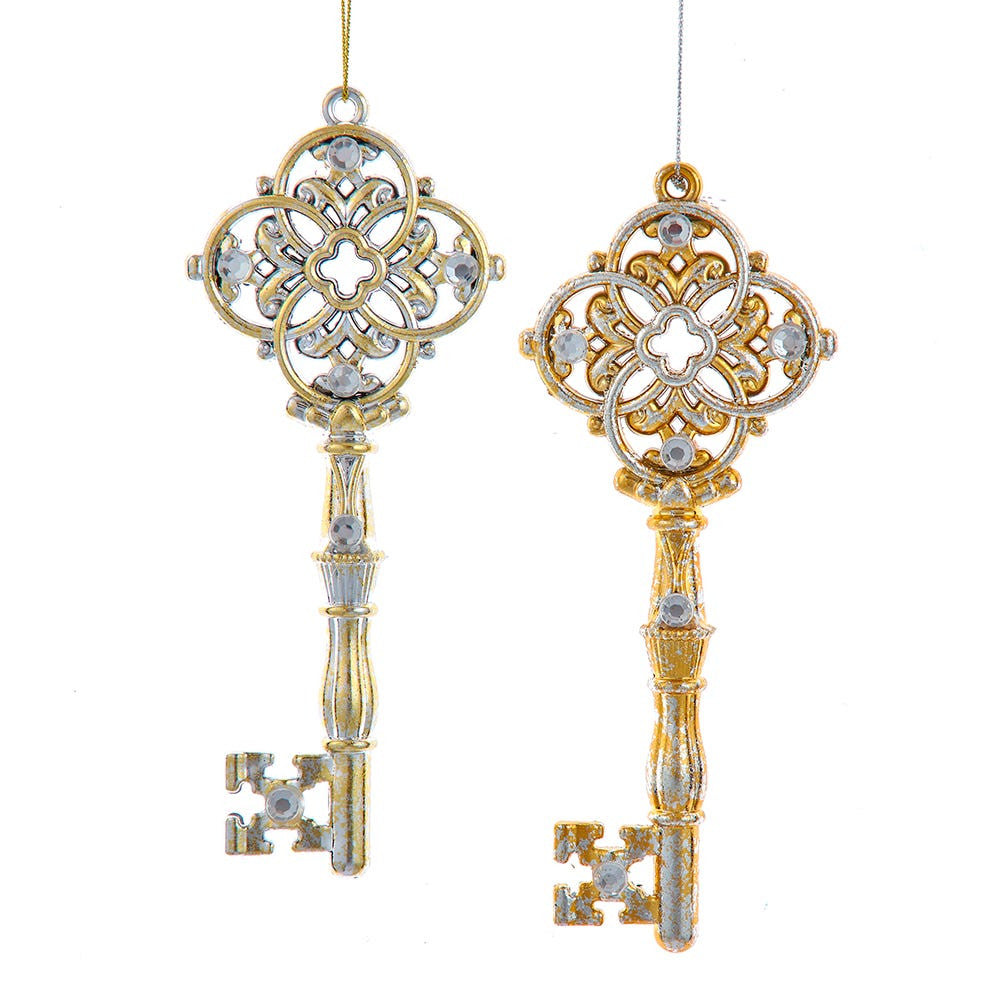 Gold and Silver Ombré Key Ornaments