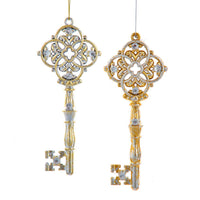 Gold and Silver Ombré Key Ornaments