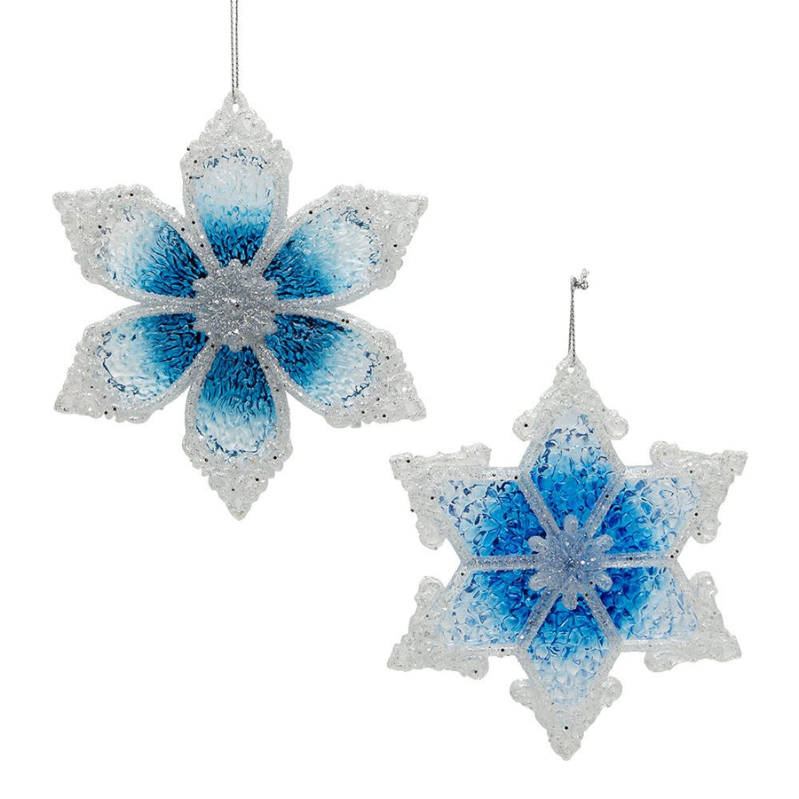 Blue and Silver Snowflake Ornaments
