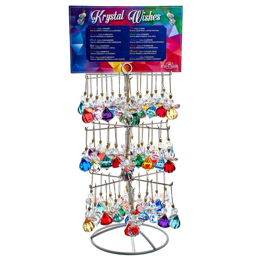 Krystal Wishes Angel Ornaments With 3-Tier Rack
