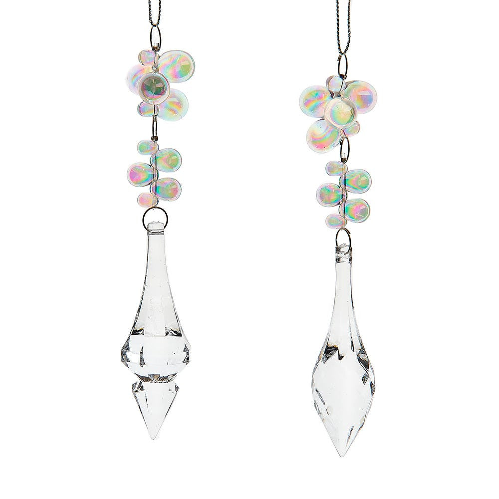 Clear Beads With Dangle Ornaments