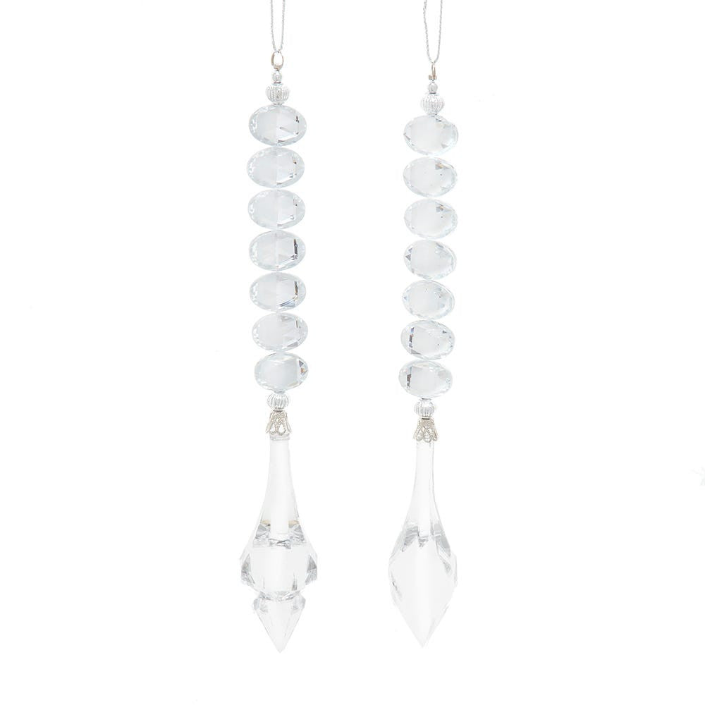 Clear Gemstone Jewelry With Dangle Ornaments