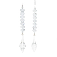 Clear Gemstone Jewelry With Dangle Ornaments