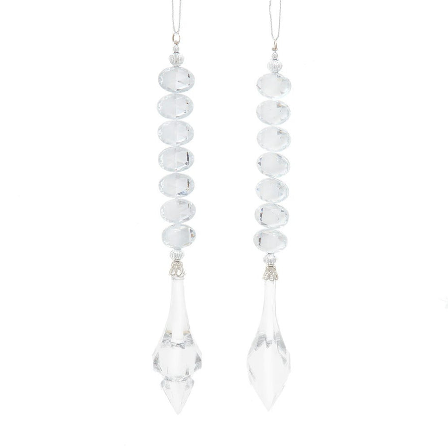 Clear Gemstone Jewelry With Dangle Ornaments