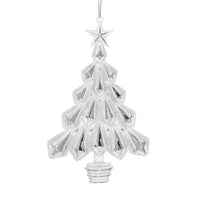 Clear Glittered Christmas Tree Ornament