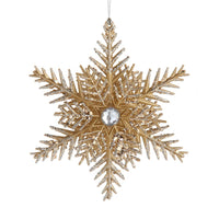 Champagne Gold Snowflake Ornament