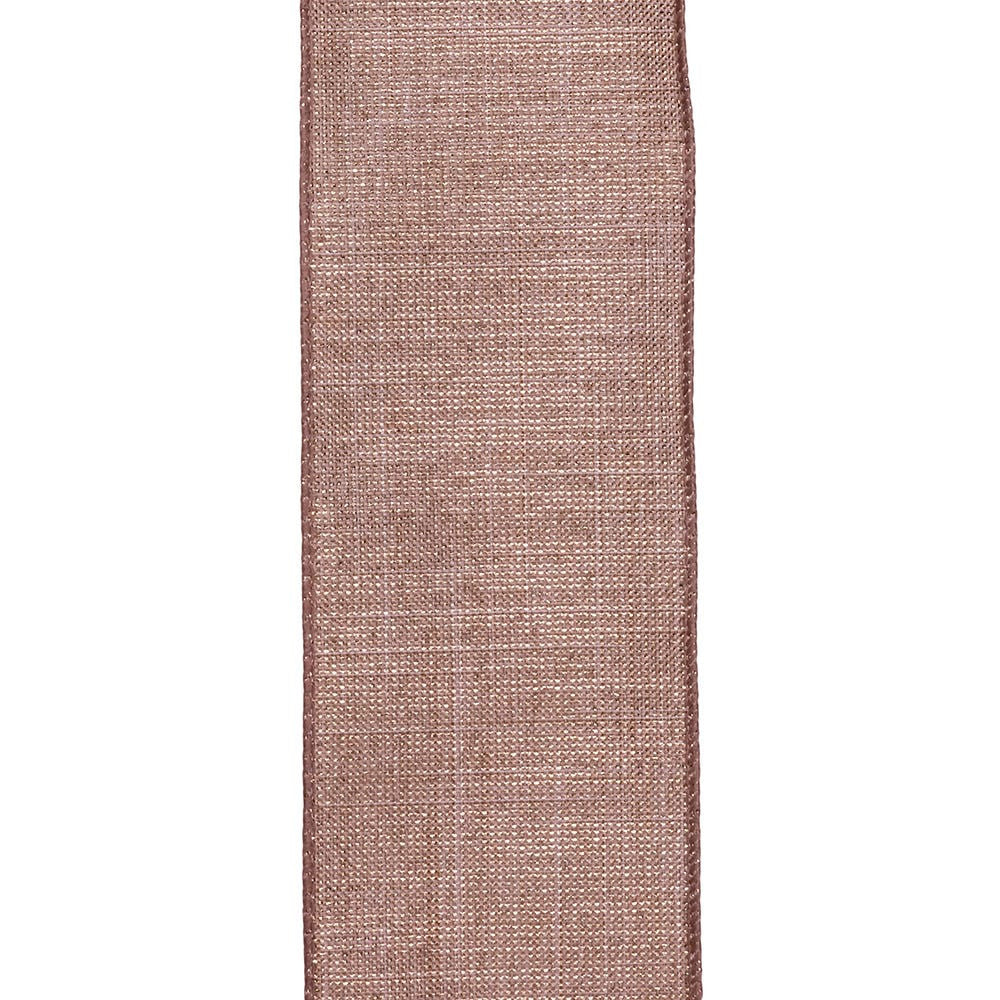 Champagne Textured Double Wire Ribbon