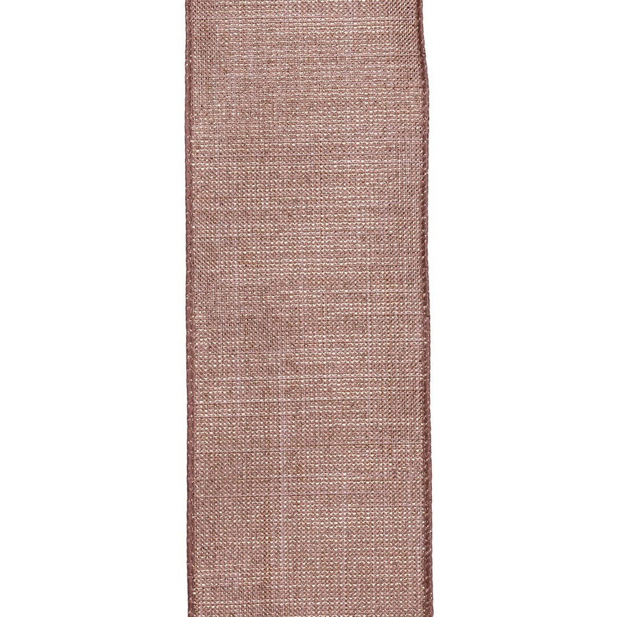 Champagne Textured Double Wire Ribbon