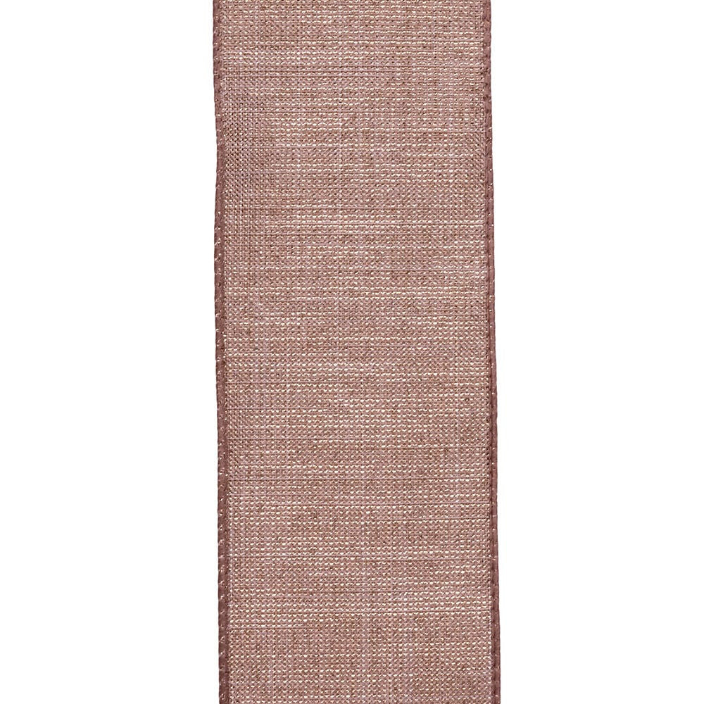 Champagne Textured Double Wire Ribbon