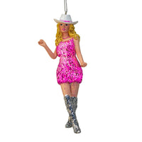 Pink Cowgirl Ornament