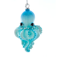 Glow-In-The-Dark Glass Octopus Ornament