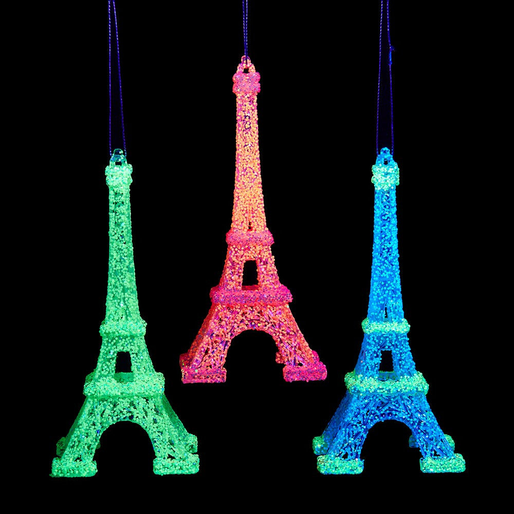Glow-In-The-Dark Eiffel Tower Ornaments