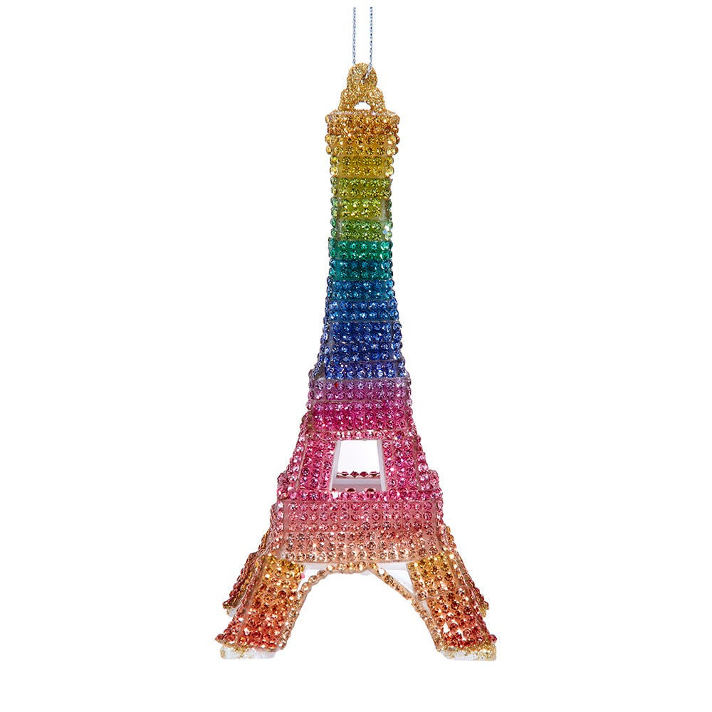 Bedazzled Collection™ Eiffel Tower With Rainbow Rhinestones Ornament