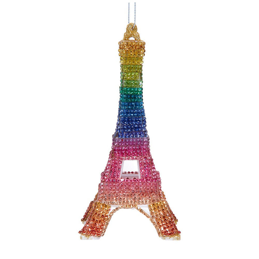 Bedazzled Collection™ Eiffel Tower With Rainbow Rhinestones Ornament