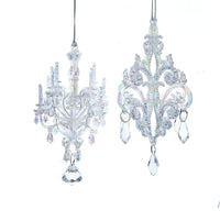 Clear & Iridescent Chandelier Ornaments