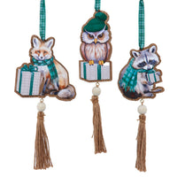Winter Green Animal Ornaments