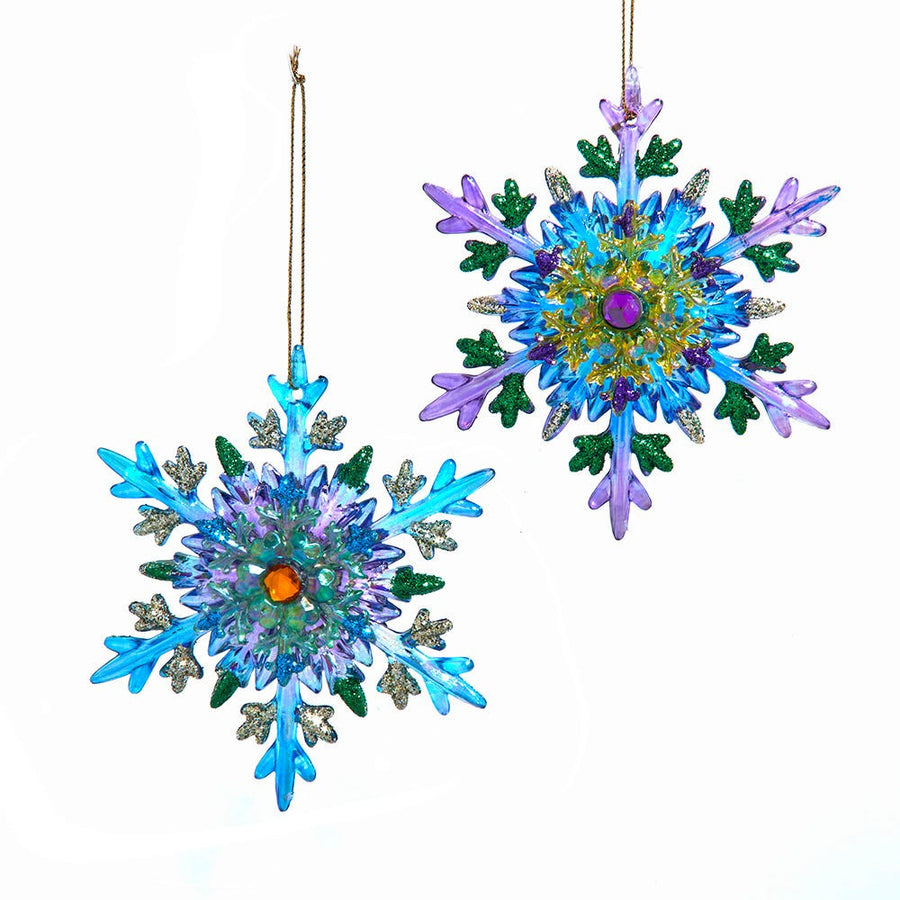 Peacock Theme Snowflake Ornaments
