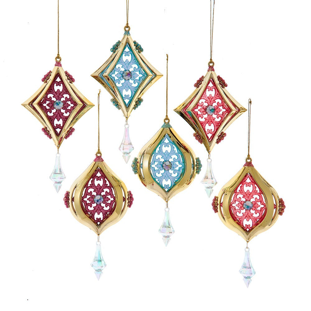 Scroll With Dangle Ornaments