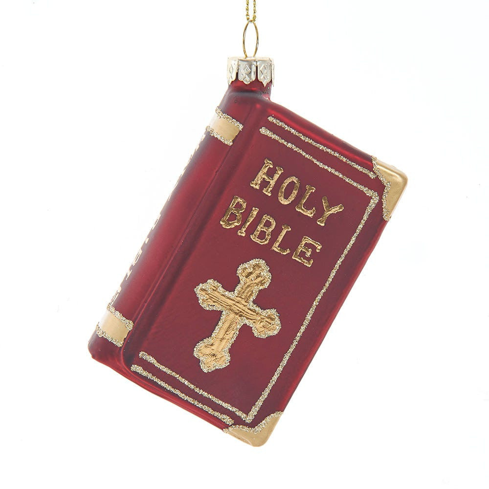 Glass Holy Bible Ornament