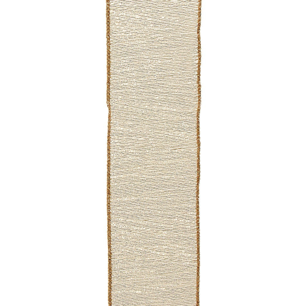 Sheer Gold Double Wire Ribbon