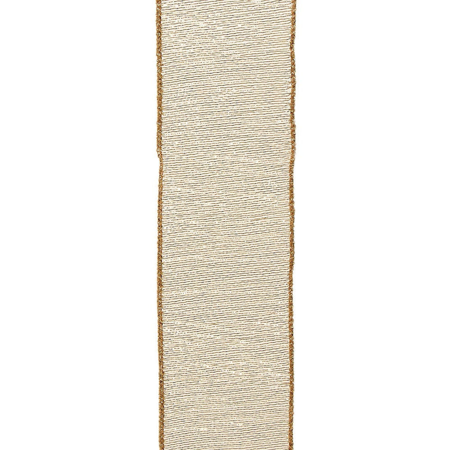 Sheer Gold Double Wire Ribbon