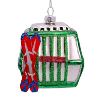 Glass Cable Car Ornament
