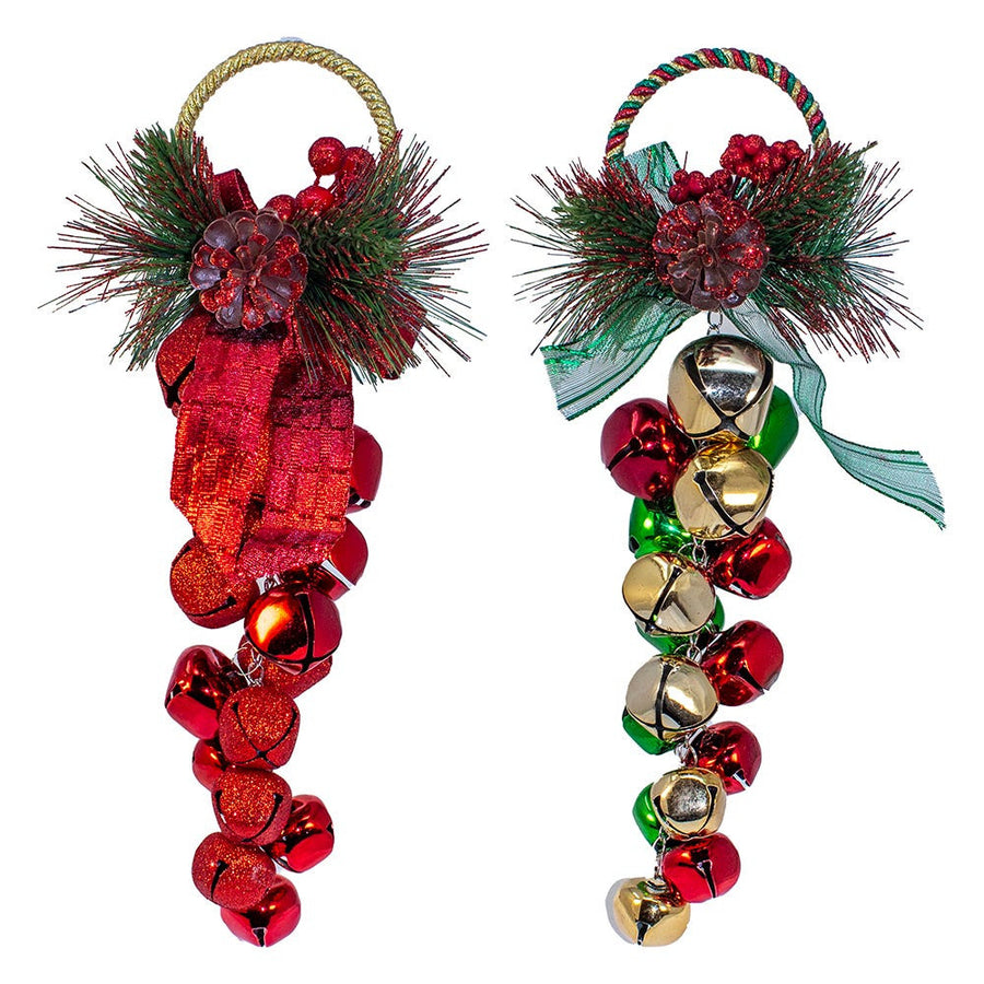 Red & Green Christmas Bell Cluster Door Hangers