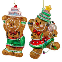 Glass Gingerbread With Cakes Ornaments