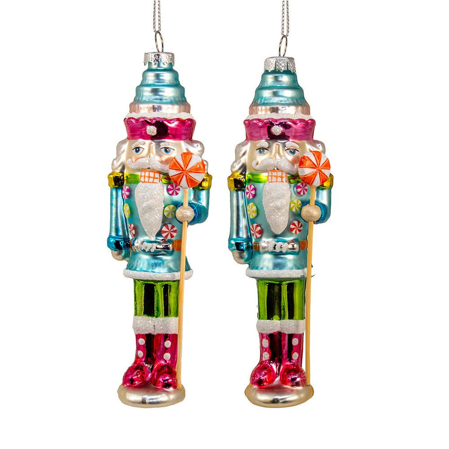 6" Glass Nutcracker Ornaments