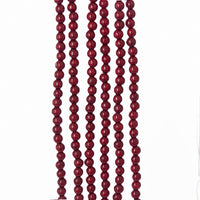 Wooden Burgundy Bead Garland