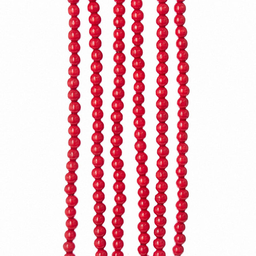 Wooden Red Beaded Garland