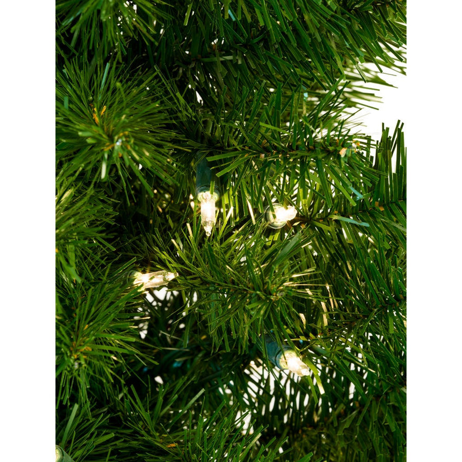 3' Pre-Lit Clear Incandescent Norway Pine Wall Tree