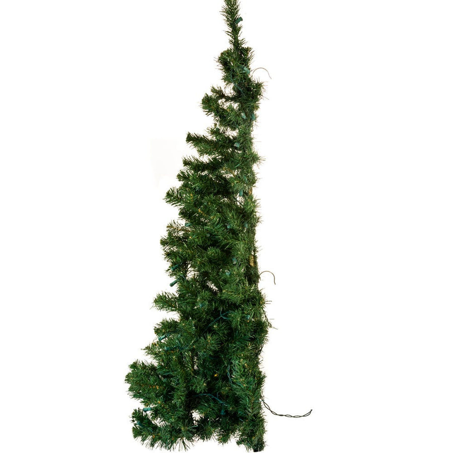 4' Pre-Lit Clear Incandescent Norway Pine Wall Tree